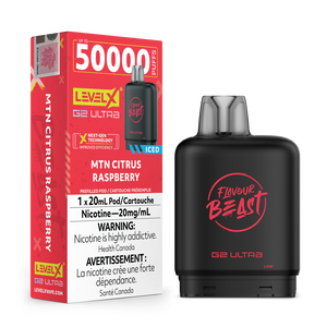 Level X G2 Ultra Pod 50K 20ML - MTN Citrus Raspberry Iced 20mg