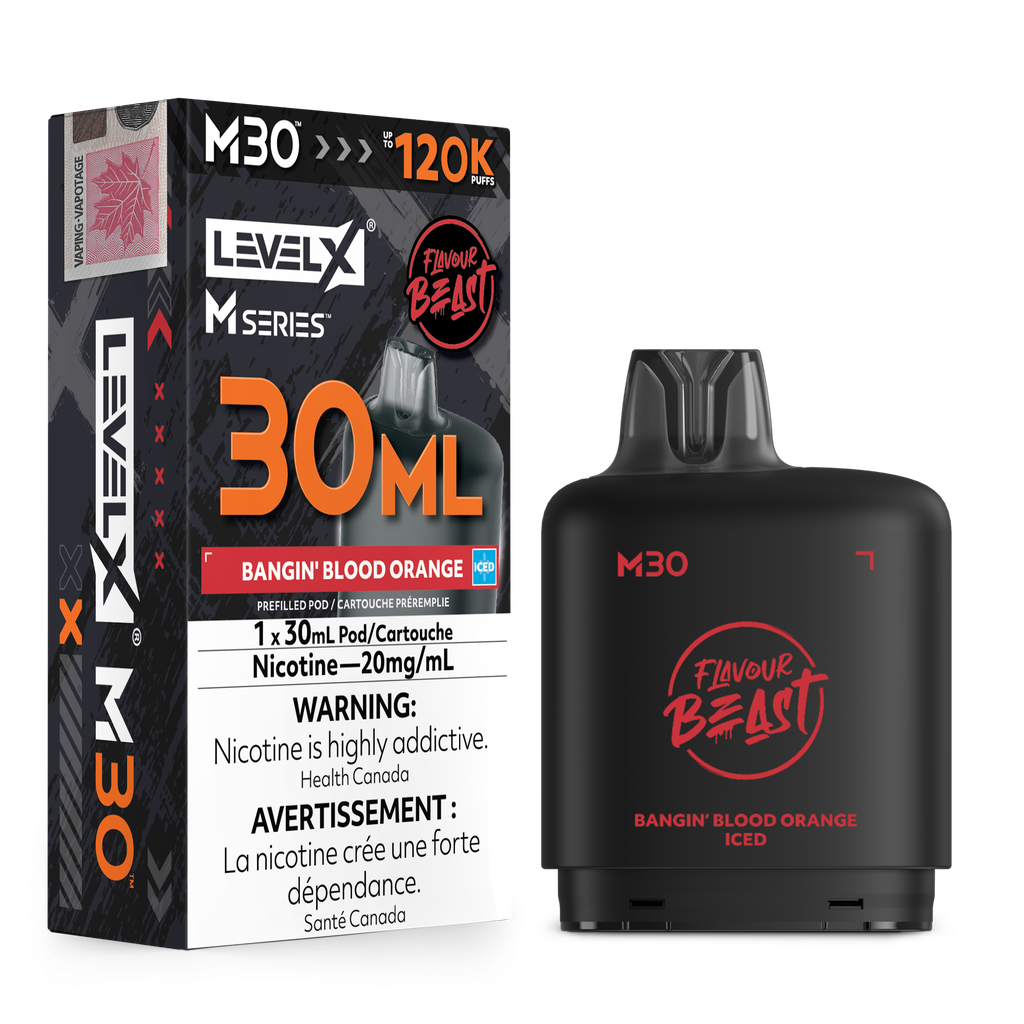 Level X M Series 30ml Pod - Bangin' Blood Orange Iced 20mg