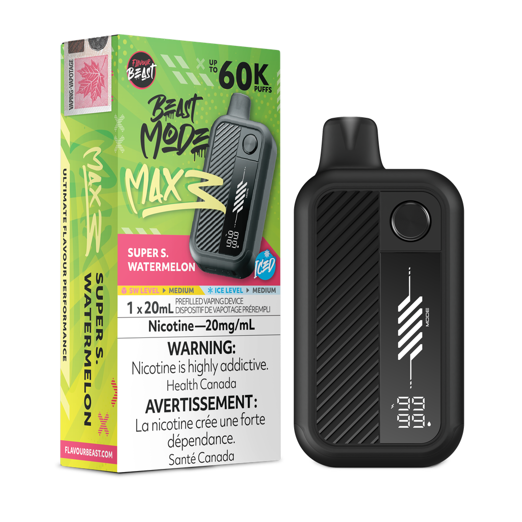 Flavour Beast Beast Mode Max 3 - Super S. Watermelon Iced 20mg