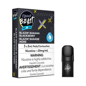 Flavour Beast Pod Pack - Blazin' Banana Blackberry Iced 20MG (3/PK)
