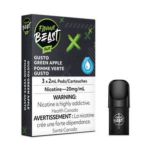 Flavour Beast Pod Pack - Gusto Green Apple 20MG (3/PK)