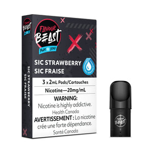 Flavour Beast Pod Pack - Sic Strawberry Iced 20MG (3/PK)